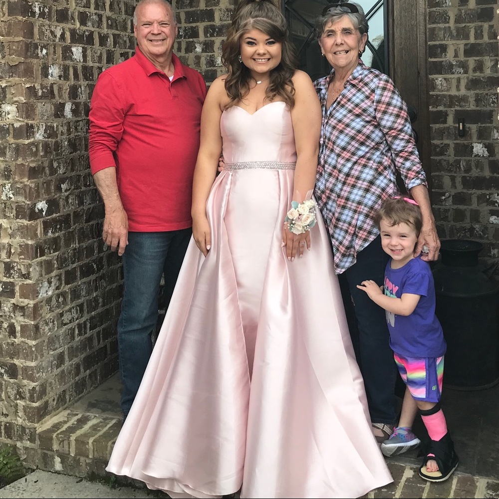 Blush pink prom dress